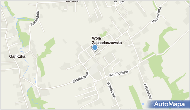 Wola Zachariaszowska, Słowiańska, mapa Wola Zachariaszowska