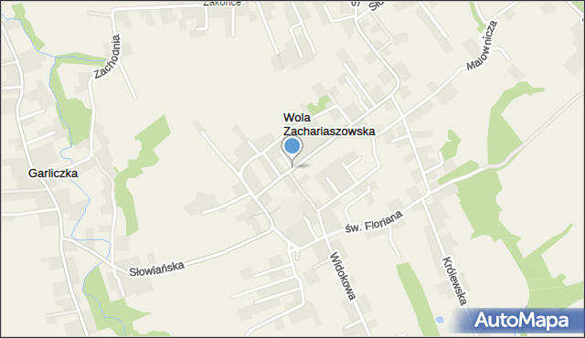 Wola Zachariaszowska, Słowiańska, mapa Wola Zachariaszowska