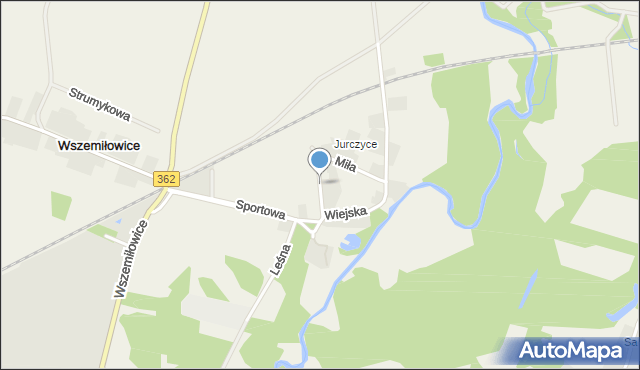 Wszemiłowice, Słoneczna, mapa Wszemiłowice