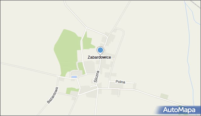 Zabardowice, Śliczna, mapa Zabardowice