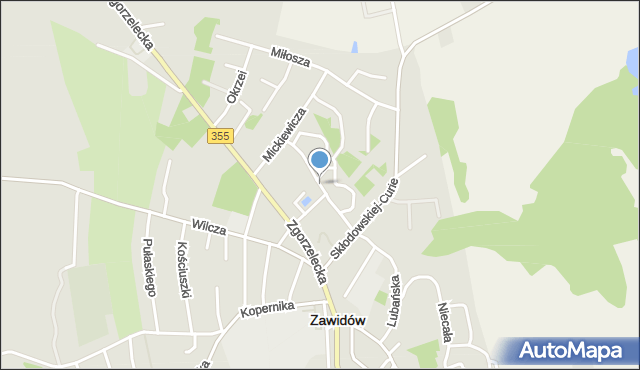 Zawidów, Słowackiego Juliusza, mapa Zawidów