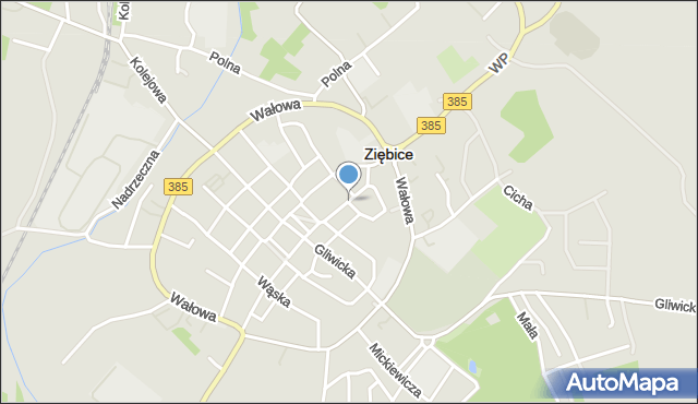 Ziębice, Słowackiego Juliusza, mapa Ziębice