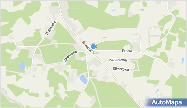 Złotowo gmina Czersk, Śliwicka, mapa Złotowo gmina Czersk