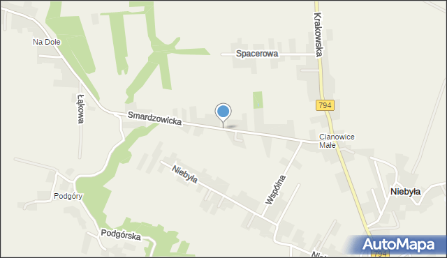 Cianowice, Smardzowicka, mapa Cianowice