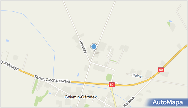 Gołymin-Ośrodek, Smoleńskiego, gen., mapa Gołymin-Ośrodek