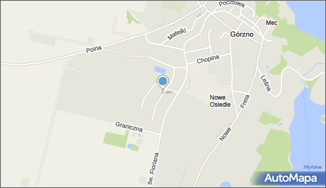 Górzno powiat brodnicki, Śmigockiego, ks., mapa Górzno powiat brodnicki