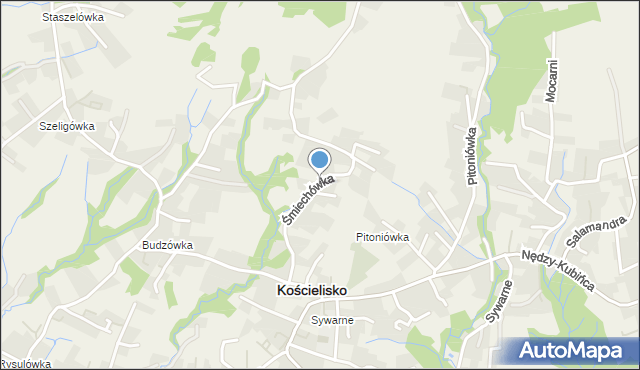 Kościelisko, Śmiechówka, mapa Kościelisko