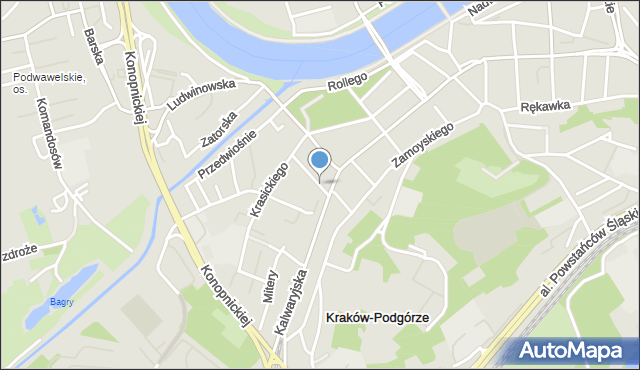 Kraków, Smolki, mapa Krakowa