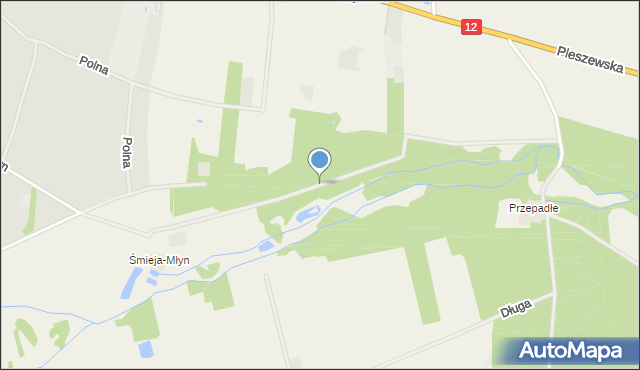 Lenartowice gmina Pleszew, Śmieja-Młyn, mapa Lenartowice gmina Pleszew