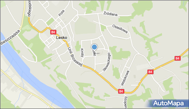 Lesko, Smolki, mapa Lesko