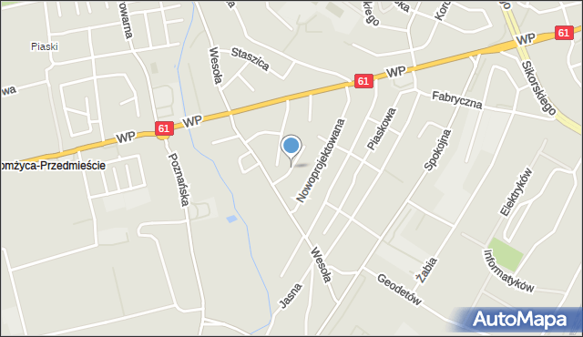 Łomża, Śmiarowskiego Mariana Wojciecha, mapa Łomży