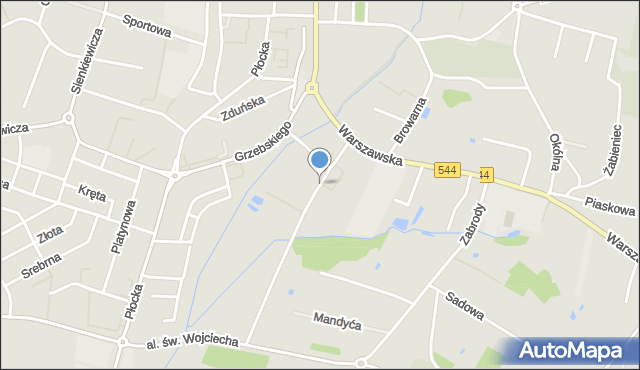 Mława, Smolarnia, mapa Mława