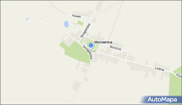 Morownica, Śmigielska, mapa Morownica