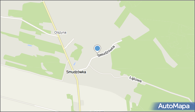 Myszków, Smudzówka, mapa Myszków