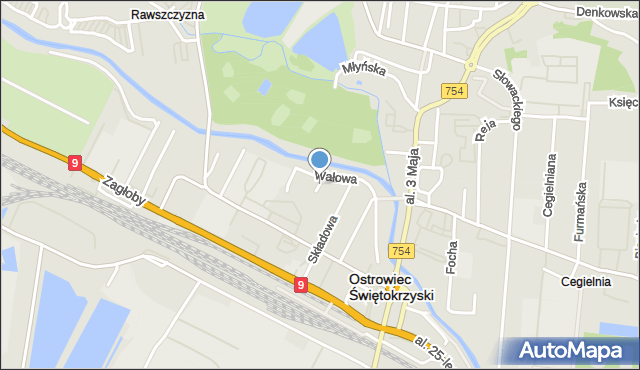 Ostrowiec Świętokrzyski, Smolna, mapa Ostrowiec Świętokrzyski