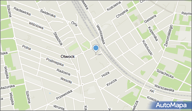 Otwock, Smolna, mapa Otwock