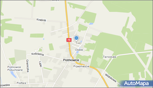 Piotrkowice gmina Chmielnik, Smugowa, mapa Piotrkowice gmina Chmielnik