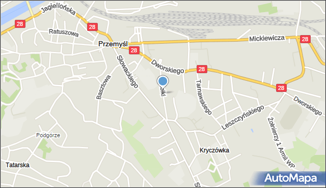 Przemyśl, Smolki Franciszka, mapa Przemyśla