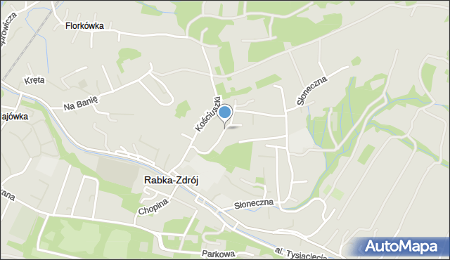 Rabka-Zdrój, Smrekowa, mapa Rabka-Zdrój