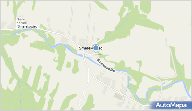 Smerekowiec, Smerekowiec, mapa Smerekowiec