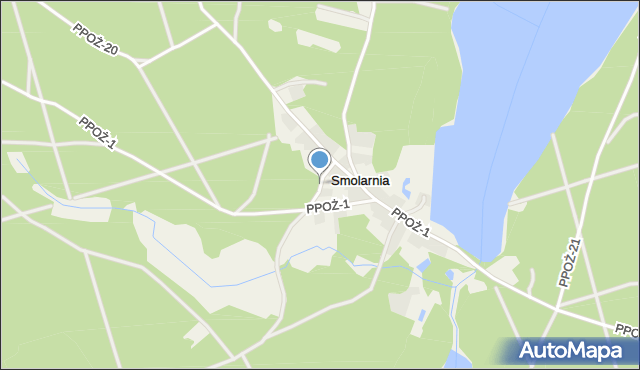 Smolarnia gmina Trzcianka, Smolarnia, mapa Smolarnia gmina Trzcianka