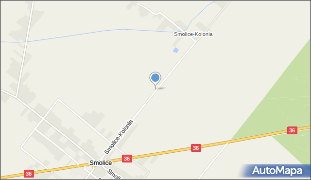 Smolice gmina Kobylin, Smolice-Kolonia, mapa Smolice gmina Kobylin