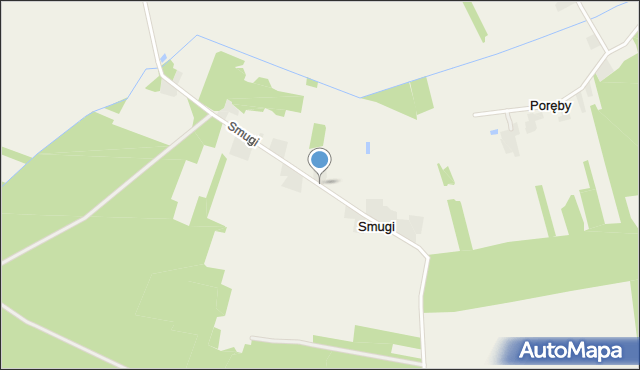 Smugi gmina Skomlin, Smugi, mapa Smugi gmina Skomlin