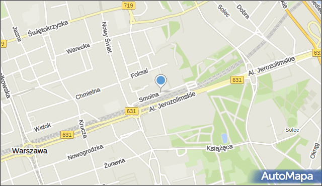 Warszawa, Smolna, mapa Warszawy