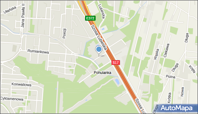 Warszawa, Śmiała, mapa Warszawy