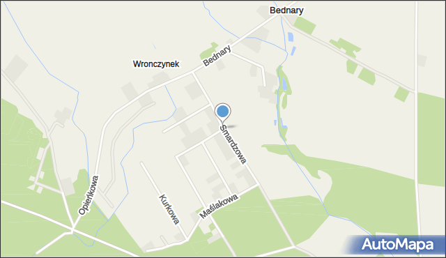 Wronczynek, Smardzowa, mapa Wronczynek