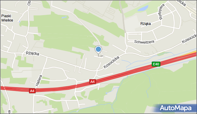 Kraków, Snozy, mapa Krakowa