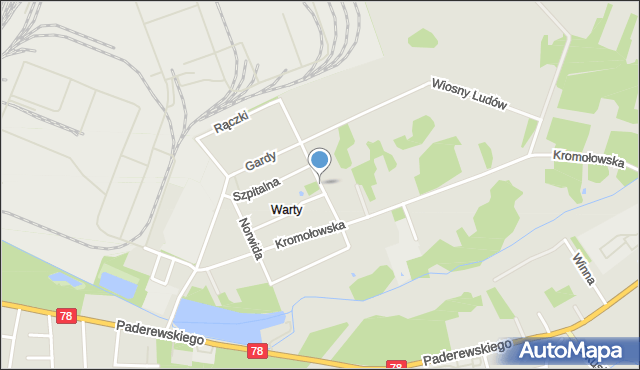 Zawiercie, Snopkiewiczówny Haliny, mapa Zawiercie