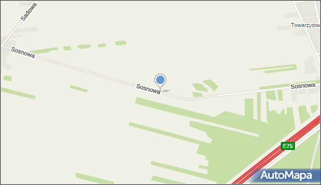 Biała gmina Kłobuck, Sosnowa, mapa Biała gmina Kłobuck