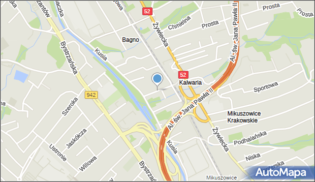 Bielsko-Biała, Sokolska, mapa Bielsko-Białej