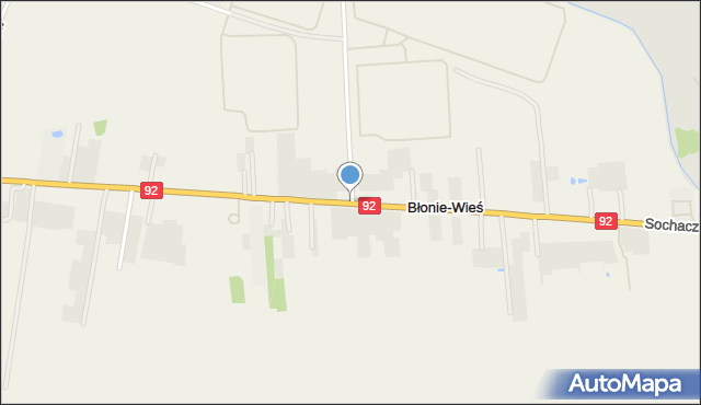 Błonie-Wieś, Sochaczewska, mapa Błonie-Wieś