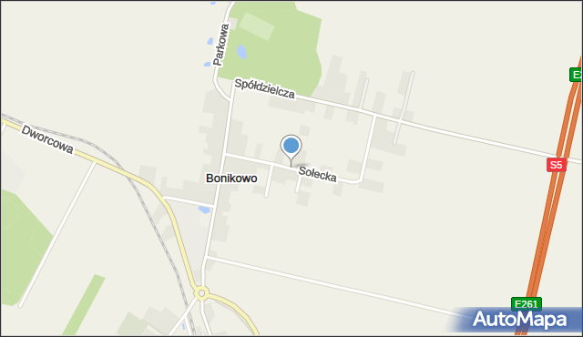 Bonikowo, Sołecka, mapa Bonikowo
