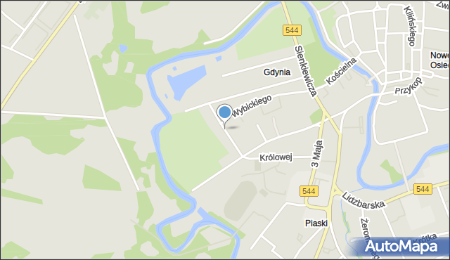 Brodnica, Sokołów, mapa Brodnica