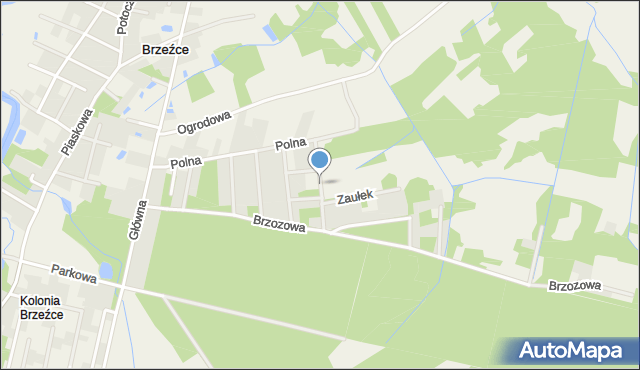 Brzeźce gmina Białobrzegi, Sosnowa, mapa Brzeźce gmina Białobrzegi