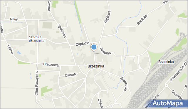 Brzezinka gmina Oświęcim, Sołtysów, mapa Brzezinka gmina Oświęcim