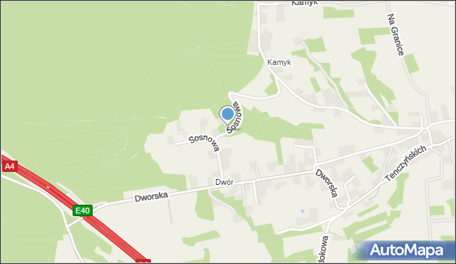 Brzoskwinia, Sosnowa, mapa Brzoskwinia