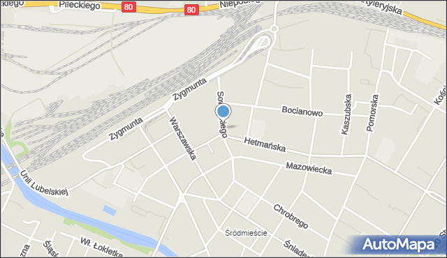 Bydgoszcz, Sowińskiego Józefa, gen., mapa Bydgoszczy