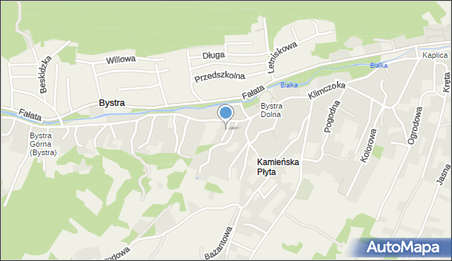 Bystra gmina Wilkowice, Sosnowa, mapa Bystra gmina Wilkowice