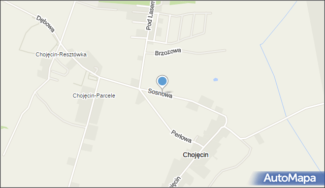 Chojęcin, Sosnowa, mapa Chojęcin