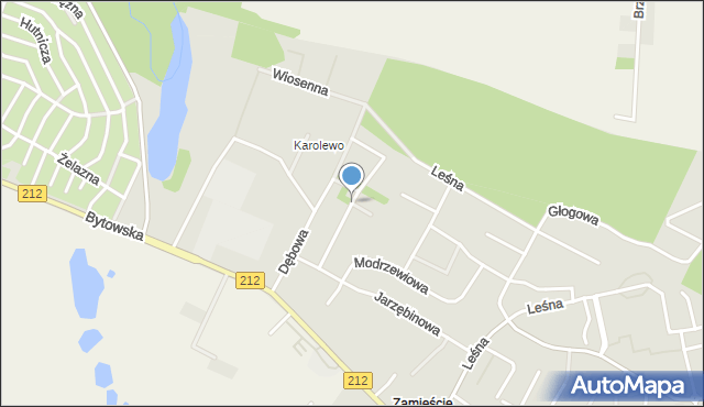 Chojnice, Sosnowa, mapa Chojnic