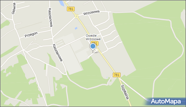 Chrzanów, Sowia, mapa Chrzanów