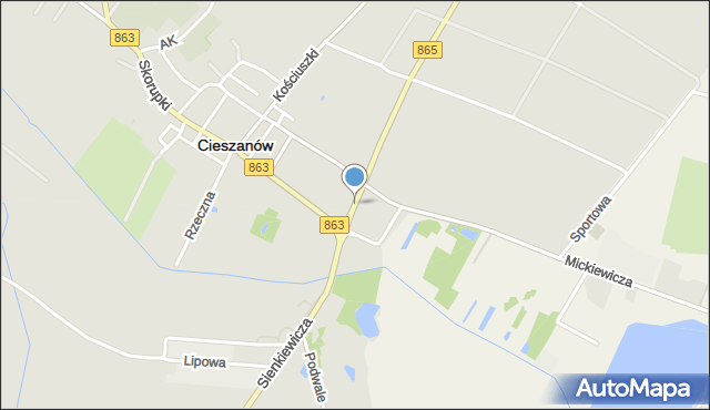 Cieszanów, Solidarności, mapa Cieszanów