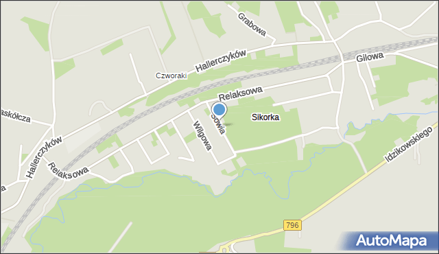 Dąbrowa Górnicza, Sowia, mapa Dąbrowa Górnicza