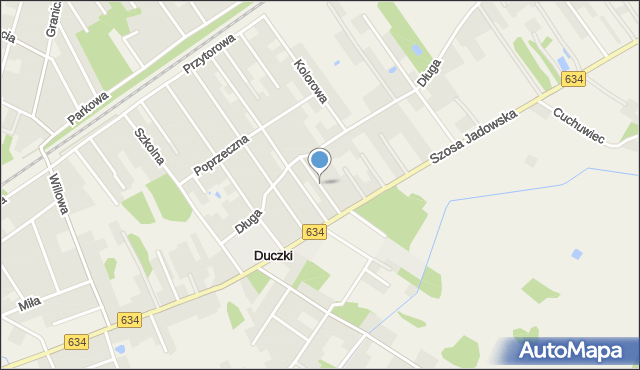 Duczki, Sosnowa, mapa Duczki