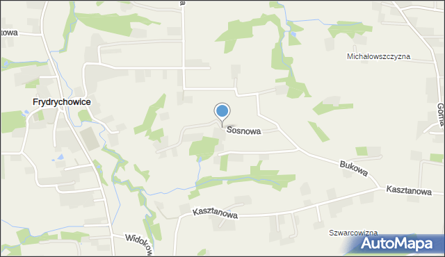 Frydrychowice, Sosnowa, mapa Frydrychowice