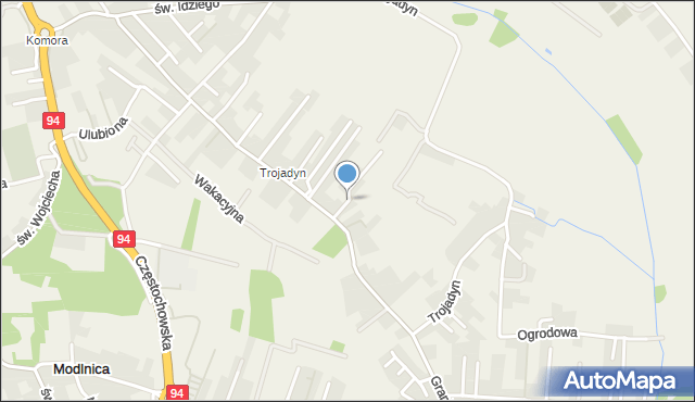 Giebułtów gmina Wielka Wieś, Sosnowa, mapa Giebułtów gmina Wielka Wieś